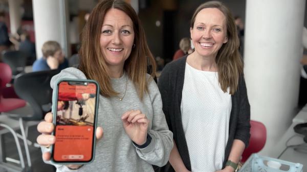 Lærerne på Haugaland vgs, Rhonda Helen Nes Lothe og Vilde Vikse, har utviklet en app som kan brukes i yrkesfag.