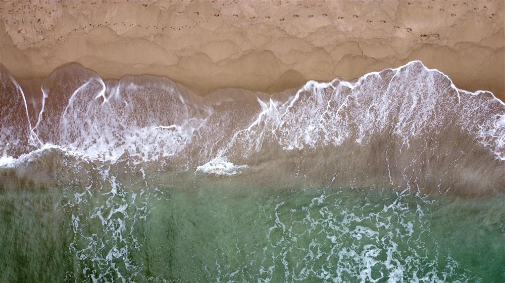 Luftfoto av strand - Klikk for stort bilde
