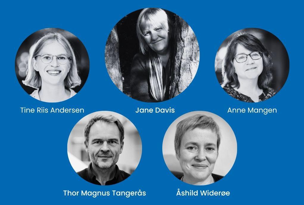 Foredragsholdere: Tine Riis Andersen, Jane Davis, Anne Mangen, Thor Magnus Tangerås og Åshild Widerøe - Klikk for stort bilde