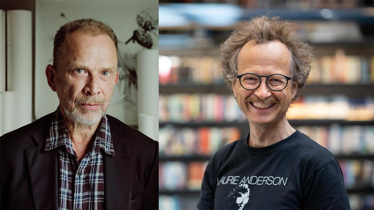 Tegneren Per Dybvig og forfatteren Bjørn Rørvik . Foto - Klikk for stort bilde
