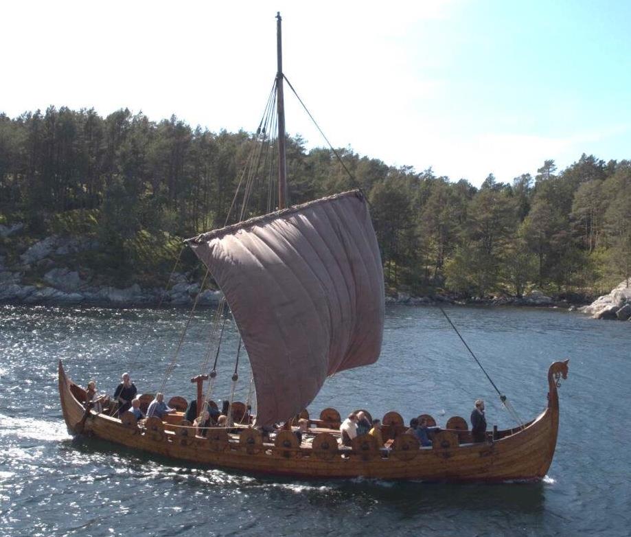 Vikingskipet Håkon Håkonsson fra Bergen er ett av flere store vikingskip som kommer til Rogaland under Rikssamlingsjubileet! - Klikk for stort bilde